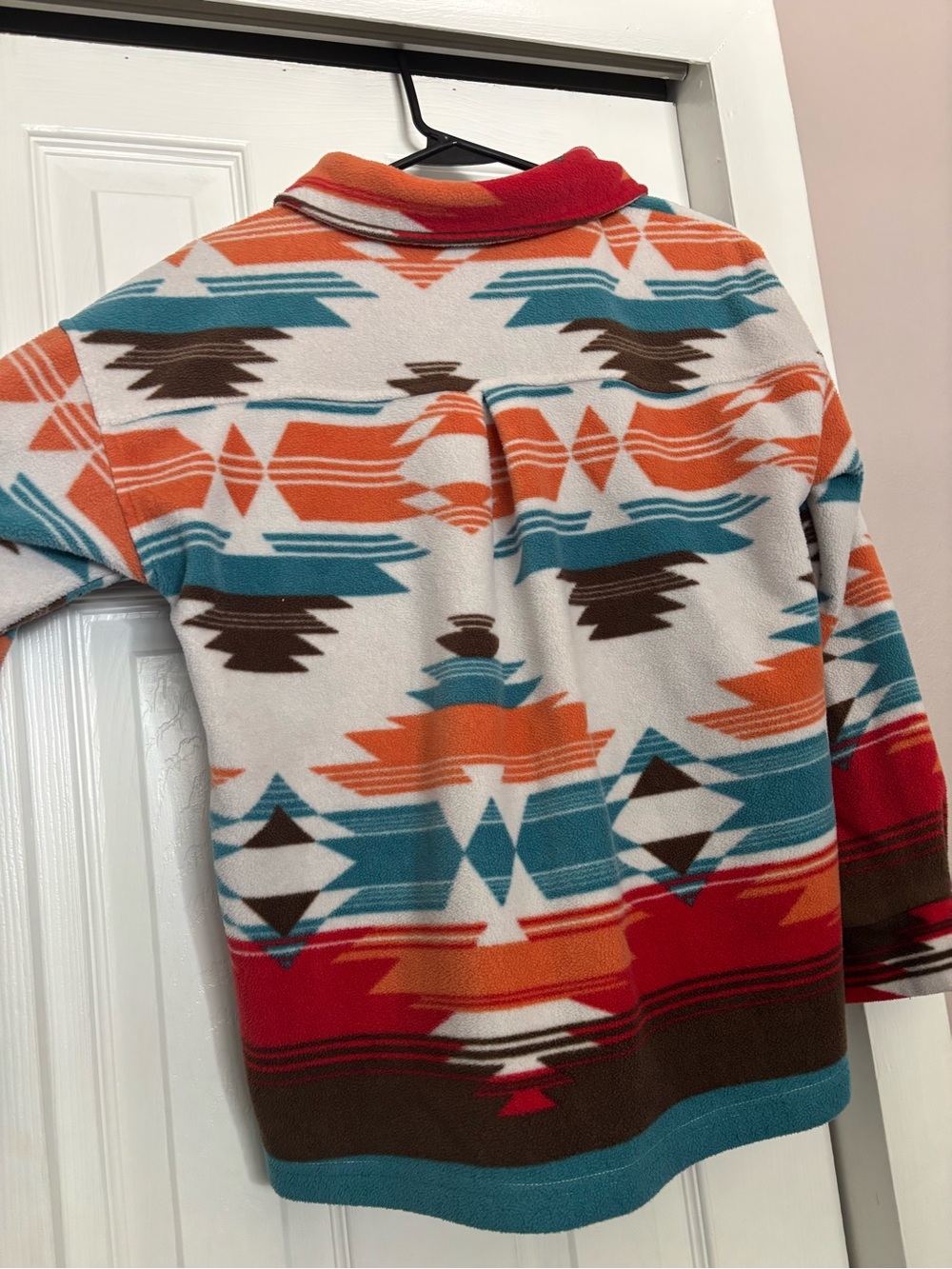 Women's Multi-Color Patterned Fleece Jacket - Picture 3 of 3